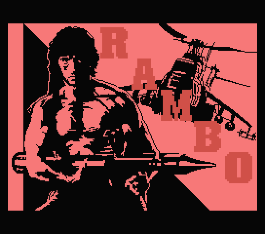 Rambo title screen for MSX